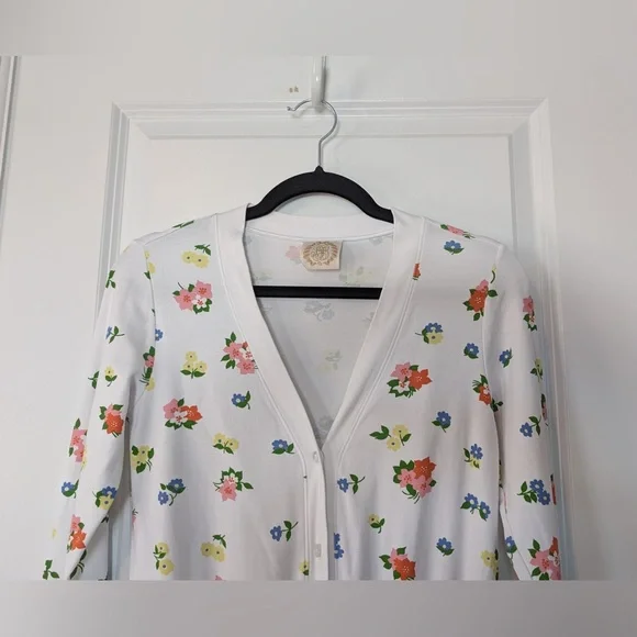 Beaufort Bonnet Company Long Sleeve Women’s Poppy’s Porch Floral Romper Small - Picture 2 of 11